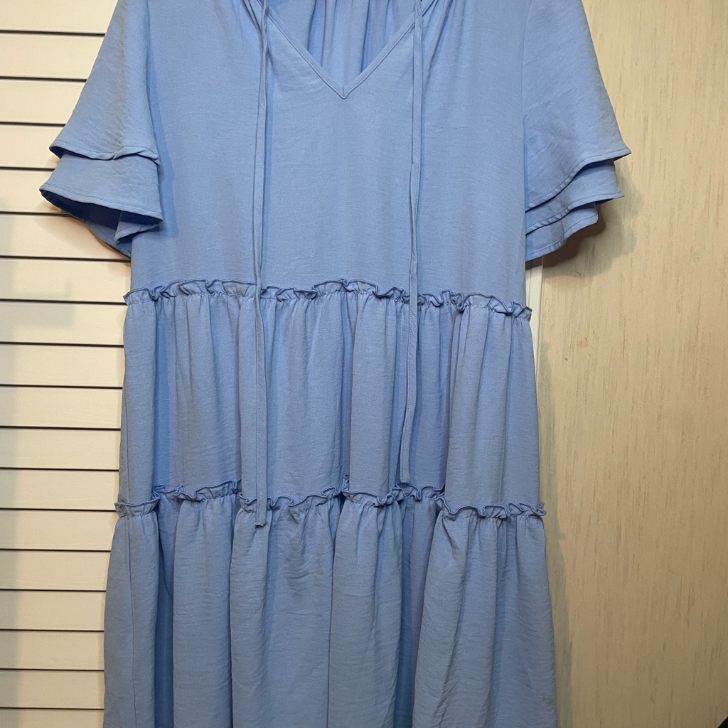 Jodifl Light Blue Tiered Dress